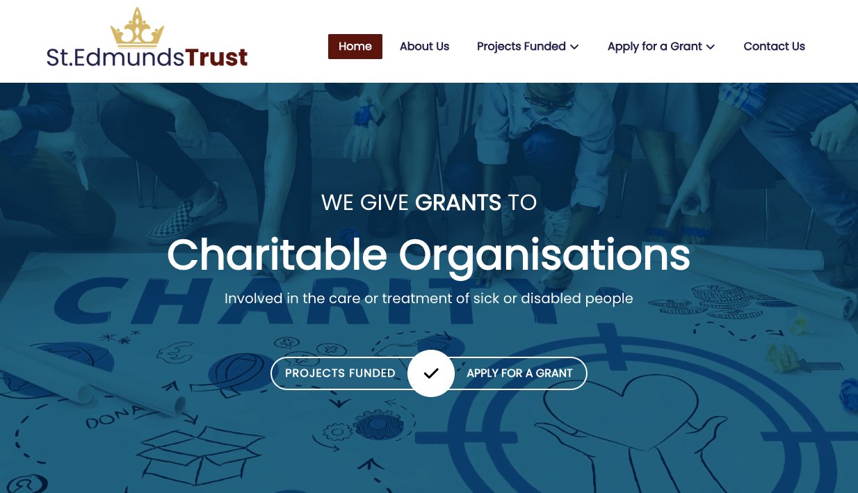 St Edmunds Trust charity grants website by Jabu Designs