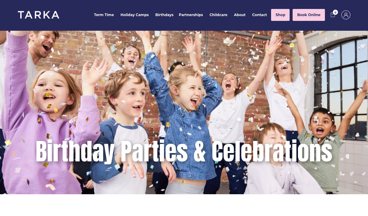 Tarka London children's activity website by Jabu Designs