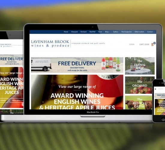 Lavenham Brook wine website design