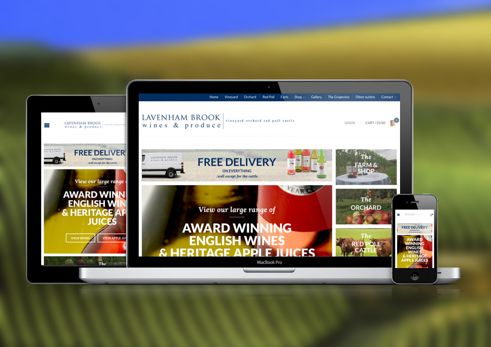 Lavenham Brook wine website design