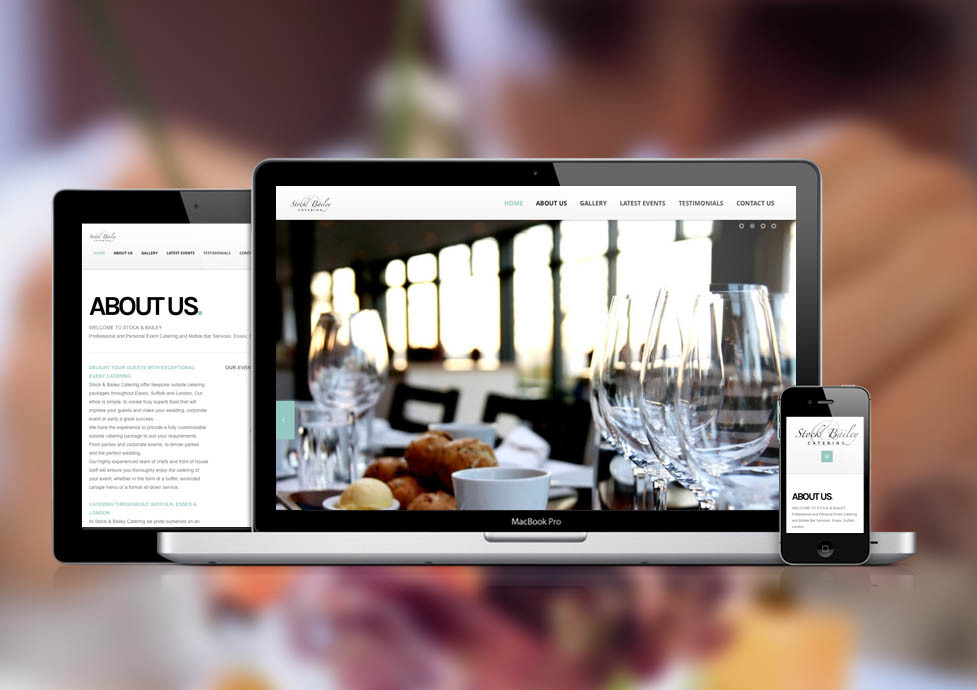 Stock & Bailey restaurant website design