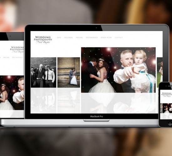 wedding photography website development example