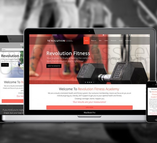 Revolution Fitness Website Design